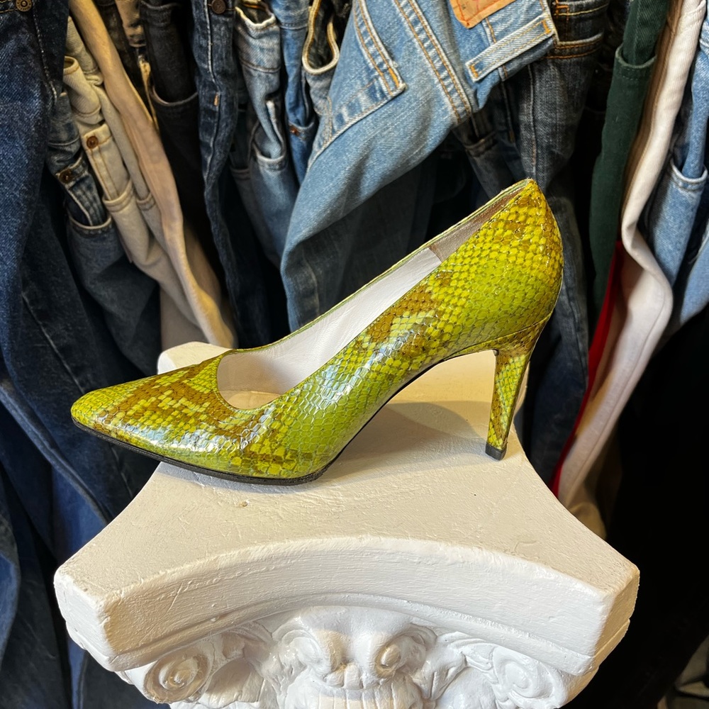Vintage Charles Jourdan Python Pumps - image 6